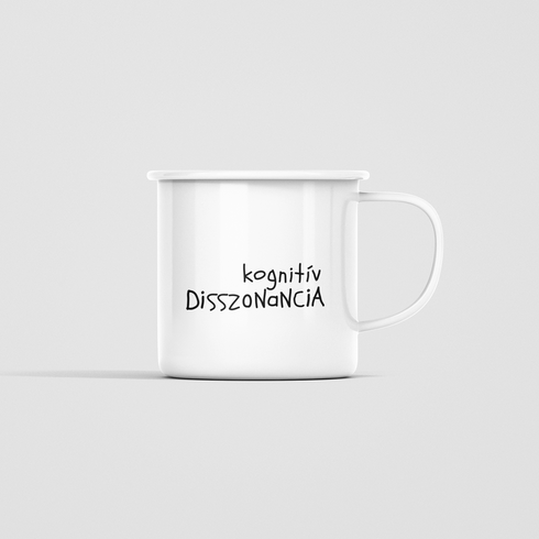 Kognitív disszonancia - fém bögre